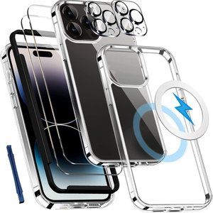 NWT 5 in 1 iPhone 14 Pro Max Case with Camera Lens Protector
